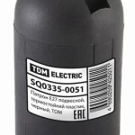 Патрон Е27 термопластик подвесной черныйTDM (1/50)