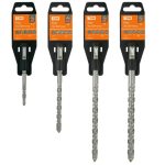 Бур по бетону, 8×160×100 мм, SDS-Plus, 2 резца, пластиковый держатель, 1 шт, "Рубин" TDM (1/50)