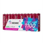 Аккумулятор R  3  1.2 V NI-MН 1100 mAh КОСМОС 8шт/бокс (8)