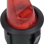 Выключатель клавишный круг 250V 6А (3с) ON-OFF красный REXANT