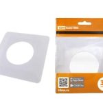 Рамка защитная для розеток и выключателей одноместная 130*130мм белая TDM (100)