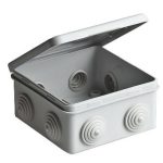 РК под гофру квадрат 80*80*50 ОП IP54  7 входов с крышкой инд. штрихкод TDM (10/100)