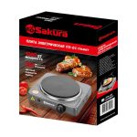 Плитка электрическая SAKURA ПЭ-01 1конф*1000Вт, Ø154мм, диск, графит