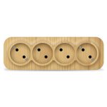 Розетка 4 б/з о/у "IONICH" Сосна 16А (8/80)