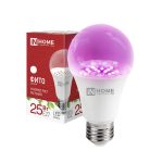Лампа LED ФИТО A65 25Вт E27 230В IN HOME