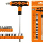 Набор отверток21 пр №3 с Т-образной ручкой с битами и торцевыми головками АЛМАЗ TDM (6)