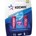 Аккумулятор R  6  1.2 V NI-MН 2700 mAh КОСМОС (2/24)