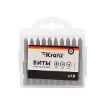 Бита PH1*50 мм для шуруповерта сталь S2 (10 шт/уп) KRANZ