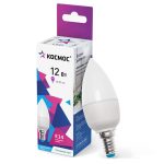 Лампа LED свеча 12Вт Е-14 6500K 220V КОСМОС BASIC (10/80)