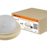 Светильник баня дерево НПБ 100 Вт круг сосна голый НПБ1101 IP54 TDM (1/4)