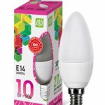 Лампа LED свеча 10.0Вт Е-14 6500К 220V 900Лм standart ASD (10/100)