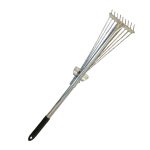 Грабли веерные 9-ти зубые малые с усиленным металлическим фиксатором (1/10)