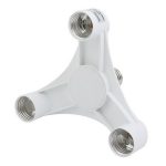 Переходник Е27-3*Е27 ВЕРТУШКА белый пластик