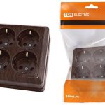 Розетка 4 с/з Ладога бук керамика о/у TDM (6)