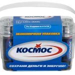 Батарейка пальчиковая алкалиновая LR 6 1.5 V "КОСМОС" (4/96/384) дисплей бокс