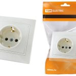 Розетка 1 c/з белая Таймыр TDM керамика (10)