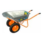 Тачка (тележка) строительная 250кг, 110л, 2 пневмоколеса 16" WB-250DH КРАТОН (1)