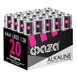 Батарейка мизинчиковая алкалиновая LR 3 1.5 V "ФАZА" (20/480)