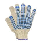 Перчатки х/б 5 ниток 7,5 класс ПРИМА белая точка 56 г (300)