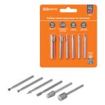 Набор мини-шарошек шлифовальных, Ø 3 мм, L 40 мм, по металлу, 6 шт, "Рубин" TDM