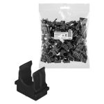 Крепеж-клипса для трубы 16 мм для прямого монтажа (100 шт.) черная TDM