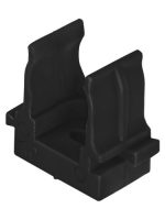 Крепеж-клипса для трубы 16 мм для прямого монтажа (100 шт.) черная TDM