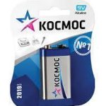Батарейка крона алкалиновая 6LR61 (крона)  9 V алкалин."КОСМОС" (12/120)