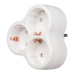 Тройник 3 с/з 16A 3500Вт белый S-GES3-16F WHITE Uniel