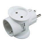 Тройник 1 с/з + 2 б/з 16A 3500Вт S-GES3-16TB Uniel