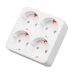 Тройник 4 с/з 16A 3500Вт S-GES4-16S WHITE Uniel