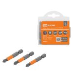 Набор бит PH2x50, односторонних, сталь CrV, Е 1/4", 10 шт., «Гранит» TDM