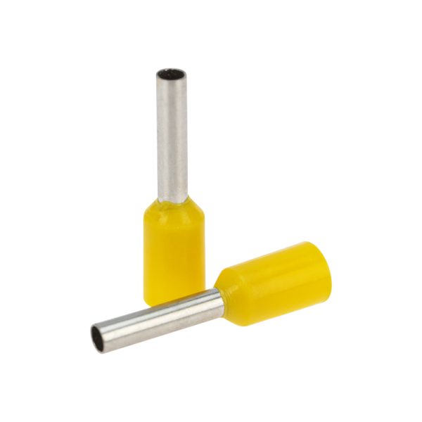Наконечник штыревой втулочный изолированный F-8мм 1мм2 (НШВи 1,0-8) желтый REXANT (100)