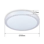 Светильник с пультом настеннопотолочный LED125Вт3000-6500К10000Лм COMFORT SAPHIR500*115мм IN HOME