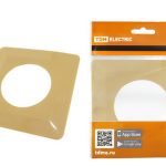 Рамка защитная для розеток и выключателей одноместная 130*130мм сл. кость TDM