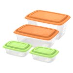 Набор контейнеров универсальных «Гурман» №1 (СВЧ/Заморозка) (0,45л×2; 1,1л; 1,5л) (4шт)