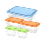 Набор контейнеров универсальных «Гурман» №2 (СВЧ/Заморозка) (0,56л×2; 1,5л×2; 2,7л) (5шт)