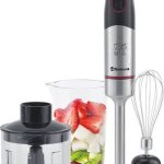 Блендерный набор SAKURA SA-6249SBK 1000Вт, + венчик + чоппер 0,5л, стакан 0,7л, черный / серебро