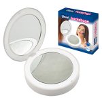 Зеркало карманное с подсветкой (1Х+2Х) 2*AАА (не в/к) белый ULK-F70 ТМ Uniel