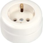 Розетка с/з круг 16А ALFA (бакелит) (10/100)