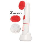 Прибор для ухода за кожей лица SAKURA SA-5309R 1*AA, 2 режима, 2 насадки, IPX6