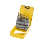 Набор сверл по металлу HSS 19шт: 1-10мм (через 0,5мм) цилиндр хвостовик, мет кейс KRANZ