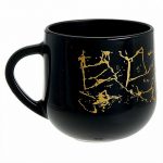 Кружка 300 мл 2022/DPP т/у "Мрамор" черный/золотой