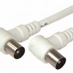 ТВ Шнур угл. штекер TV- угл. штекер TV белый 1,5 м