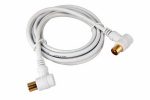 ТВ Шнур угл. штекер TV- угл. штекер TV белый 1,5 м