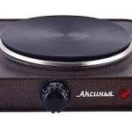 Плитка электрическая АКСИНЬЯ КС-006 1 конфорка, 1000Вт, диск, коричневая (1/5)