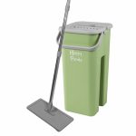 Набор для влажной уборки HP-MB08GR Happy Panda с ведром с механизмом отжатия и насадкой, оливковый