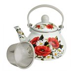 Чайник заварочный Metalloni ЕМ-1330 1300мл МАКИ эмалированный с фильтром