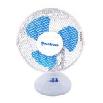 Вентилятор настольный SAKURA SA-13B 25Вт, 2 режима белый/голубой (1)