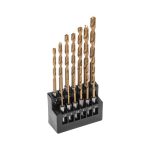 Набор сверл по металлу HSS 13шт: 1,5-6,5мм (через 0,5мм;3,2мм;4,8мм) титан, шестигр хвостовик KRANZ