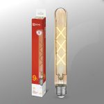 Лампа LED декоративная 9.0Вт Е27 3000К 220V 1040Лм 225 мм IN HOME золотистая T30-deco (10/50)